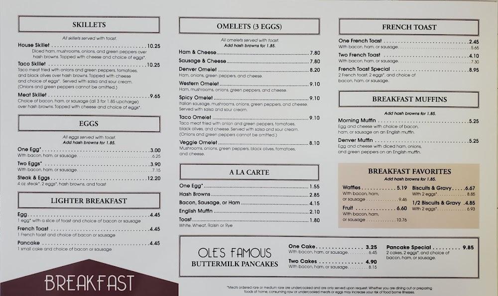 Sharpley's Seasons Cafe Menu image 1
